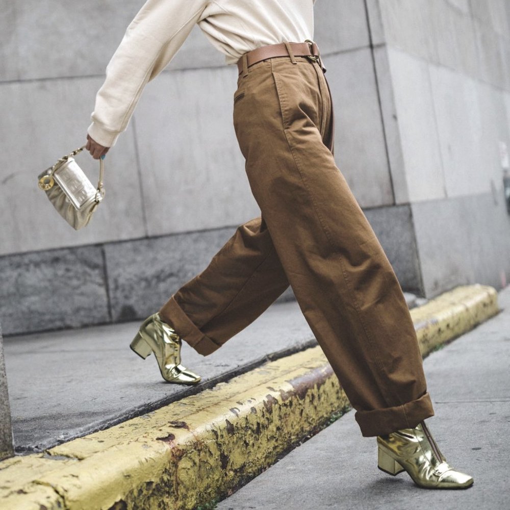 Size 0 UNIQLO Wide Fit Curved Pants